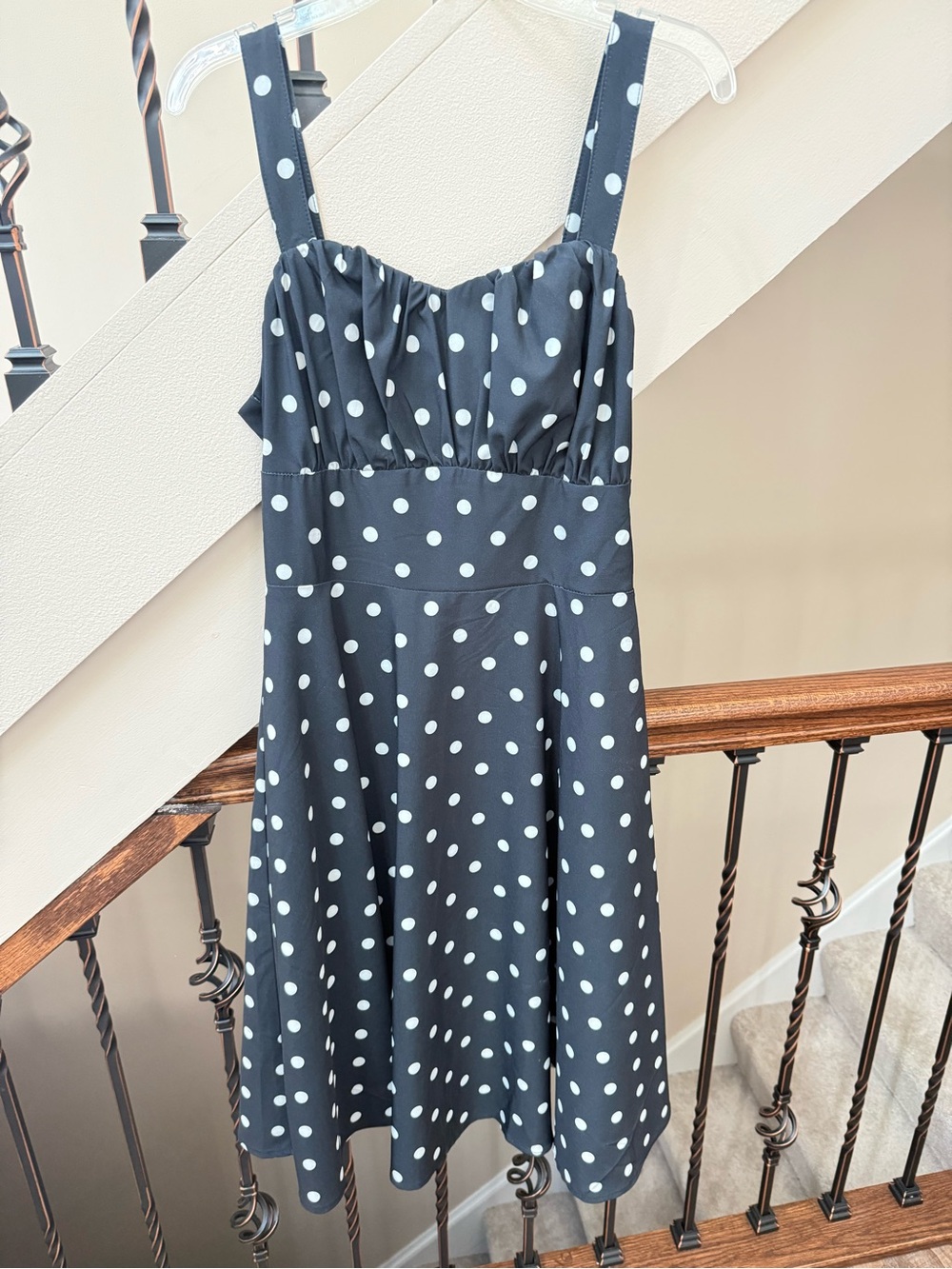 Black Vintage  Polka Dot Sleeveless Sundress
